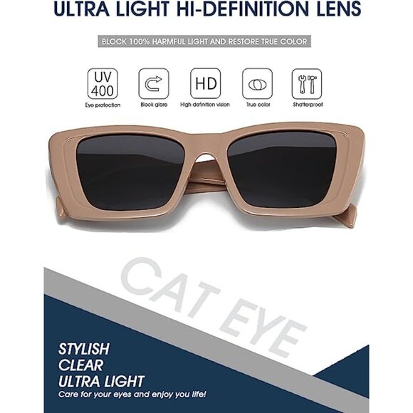 Sunglasses for Women Luxury Designer Sun Glasses Fashion Square green - Picture 6 of 7